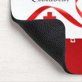 Red Roses Custom Name Gift Muismat voor Verpleegst (Hoek)