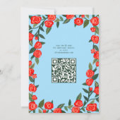 Red Roses CUSTOM QR Code BABY SHOWER Kaart (Achterkant)