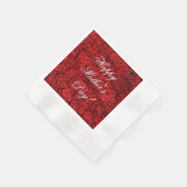 Red Roses Custom Text Happy Moederdag Servet (Hoek)