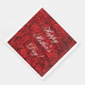 Red Roses Custom Text Happy Moederdag Servet (Hoek)