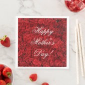 Red Roses Custom Text Happy Moederdag Servet (Insitu)