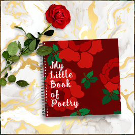 Red Roses Custom Title Spiral Bound Notitieboek