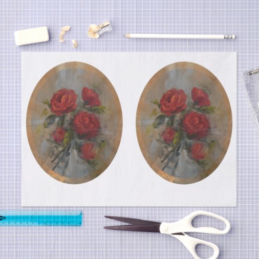 Red Roses DBL Tissuepapier (Craft)