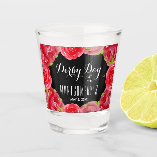 Red Roses Derby Day Shot Glas (Voorkant)