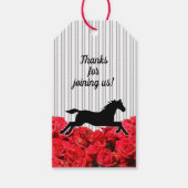 Red Roses Derby Party Race Paard Cadeaulabel (Voorkant)