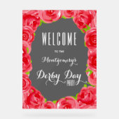 Red Roses Derby Party welkom Acryl Bord (Voorkant)