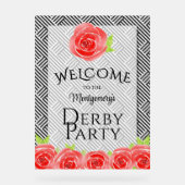 Red Roses Derby Party welkom Acryl Bord (Voorkant)