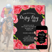 Red Roses Derby Race Party Kaart