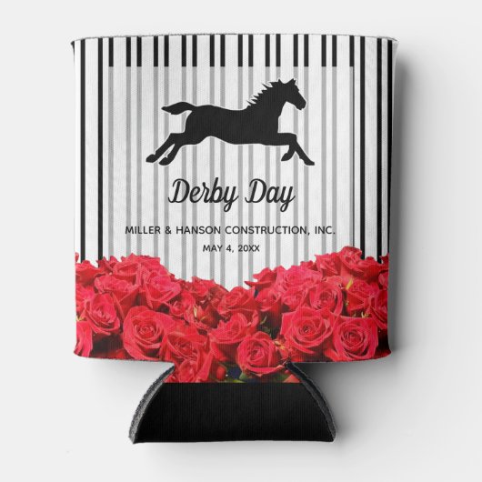 Red Roses Derby Racehorse Blikjeskoeler (Voorkant)