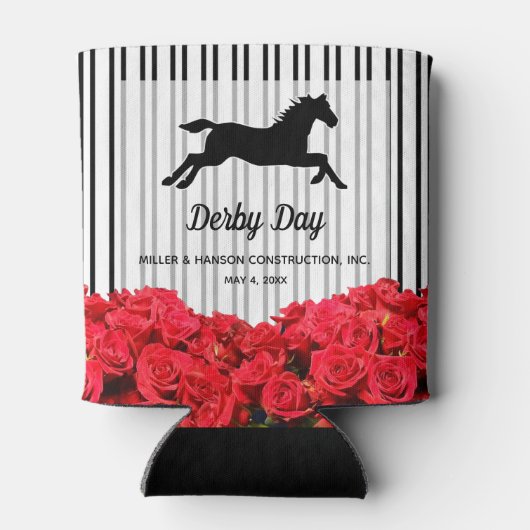 Red Roses Derby Racehorse Blikjeskoeler (Achterkant)