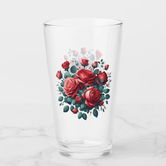 Red Roses Design Glas (Voorkant)