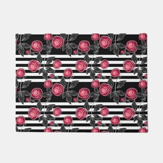 Red roses deurmat (Voorkant)
