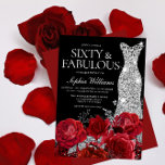 Red Roses Diamond Gown Black 60th Birthday Party Kaart<br><div class="desc">Red Roses Diamond Gown Black 60th Birthday Party Invitation Bekijk collectie in Niche en Nest Store Veel bedankt</div>