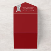 Red Roses Diamond Gown Dress 30th Birthday Party All In One Uitnodiging (Buitenkant)