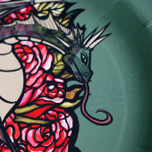 Red Roses Dragon Art Papieren Bordje
