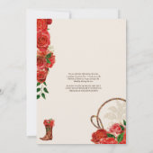 Red Roses Elegant Charro Mariachi Quinceanera Kaart (Achterkant)