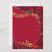 Red Roses Elegant Charro Quinceanera Kaart (Achterkant)