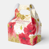 Red Roses Elegant Wedding Bedankdoosjes (Voorkant Zijde)