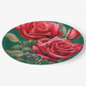 Red Roses Elegant Wedding Papieren Bordje (Gekanteld)