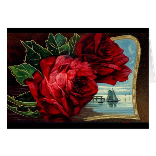  Red Roses en Zeilboot voor alle gelegenheden (Voorkant Horizontaal)