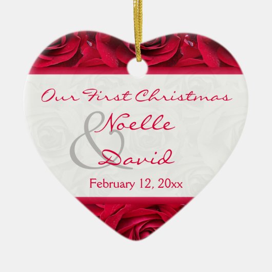 Red Roses First Kerstkerst Keepomwille Ornament (Voorkant)