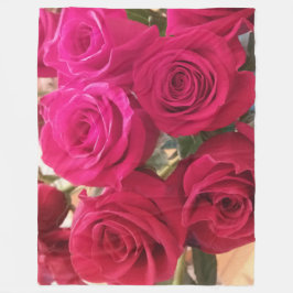 Red Roses Fleece Blanket Deken