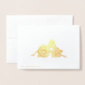 Red Roses Floral Birthday Gold Folie Kaarten (Met envelop)