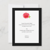 Red Roses Floral Dank u Bedankkaart (Achterkant)