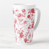 Red Roses Floral Latte Mok (Rechterhoek)