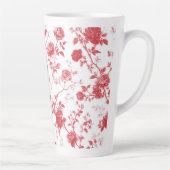Red Roses Floral Latte Mok (Rechts)