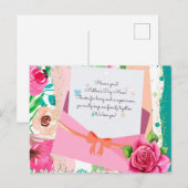 Red Roses Floral Letter Envelope Moederdag Briefkaart (Voorkant / Achterkant)