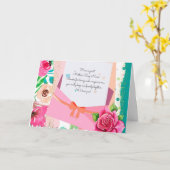 Red Roses Floral Letter Envelope Moederdag Kaart (Gele Bloem)