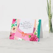 Red Roses Floral Letter Envelope Moederdag Kaart (Voorkant)