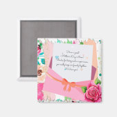 Red Roses Floral Letter Envelope Moederdag Magneet (Voorkant / Achterkant)