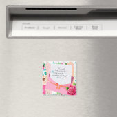 Red Roses Floral Letter Envelope Moederdag Magneet (Insitu (Vaatwasser))