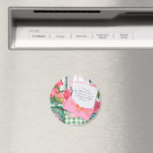 Red Roses Floral Letter Envelope Moederdag Magneet (Insitu (Vaatwasser))