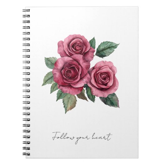 Red Roses Floral Notitieboek (Voorkant)