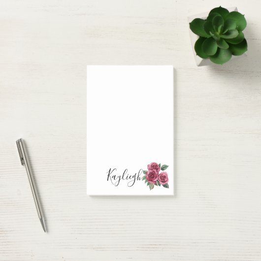 Red Roses Floral Post-it® Notes (Kantoor)