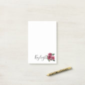 Red Roses Floral Post-it® Notes (Op bureau)