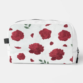Red Roses Floral Print Cut Sew Bag Toilettasje
