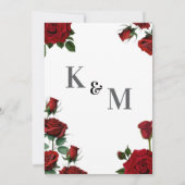 Red Roses Floral Save The Date (Achterkant)