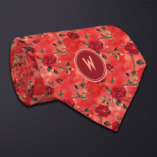 Red Roses Floral Stropdas