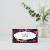 Red Roses Floral Visitekaartje (Staand voorkant)