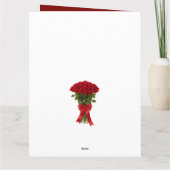 Red roses flower bouquet romantic Birthday card Kaart (Achterkant)