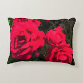 Red Roses Flowers Accent Kussen (Achterkant)
