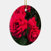 Red Roses Flowers Keramisch Ornament (Rechts)