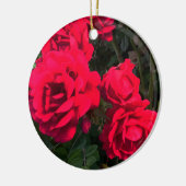 Red Roses Flowers Keramisch Ornament (Links)