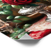 Red Roses Flowers  kunst Poster (Hoek)