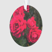 Red Roses Flowers Ornament (voorkant)