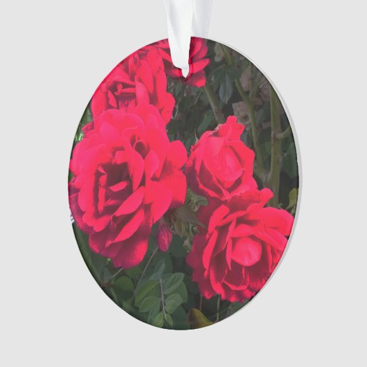 Red Roses Flowers Ornament (voorkant)
